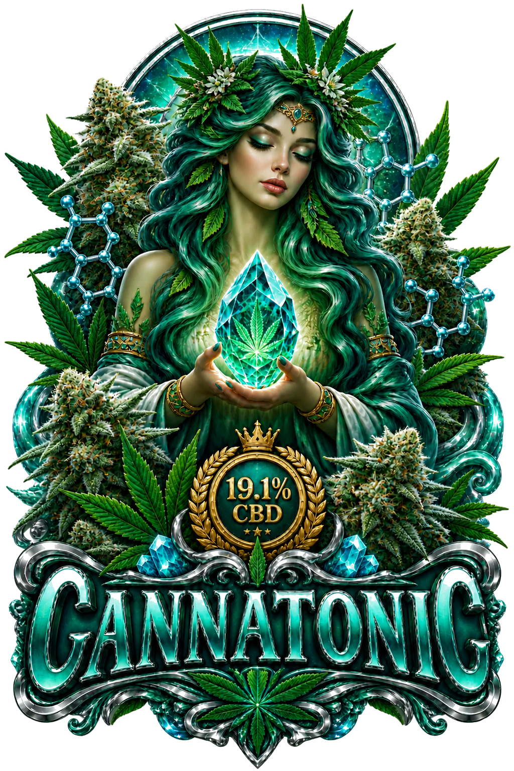 Cannatonic graphic T-shirt design