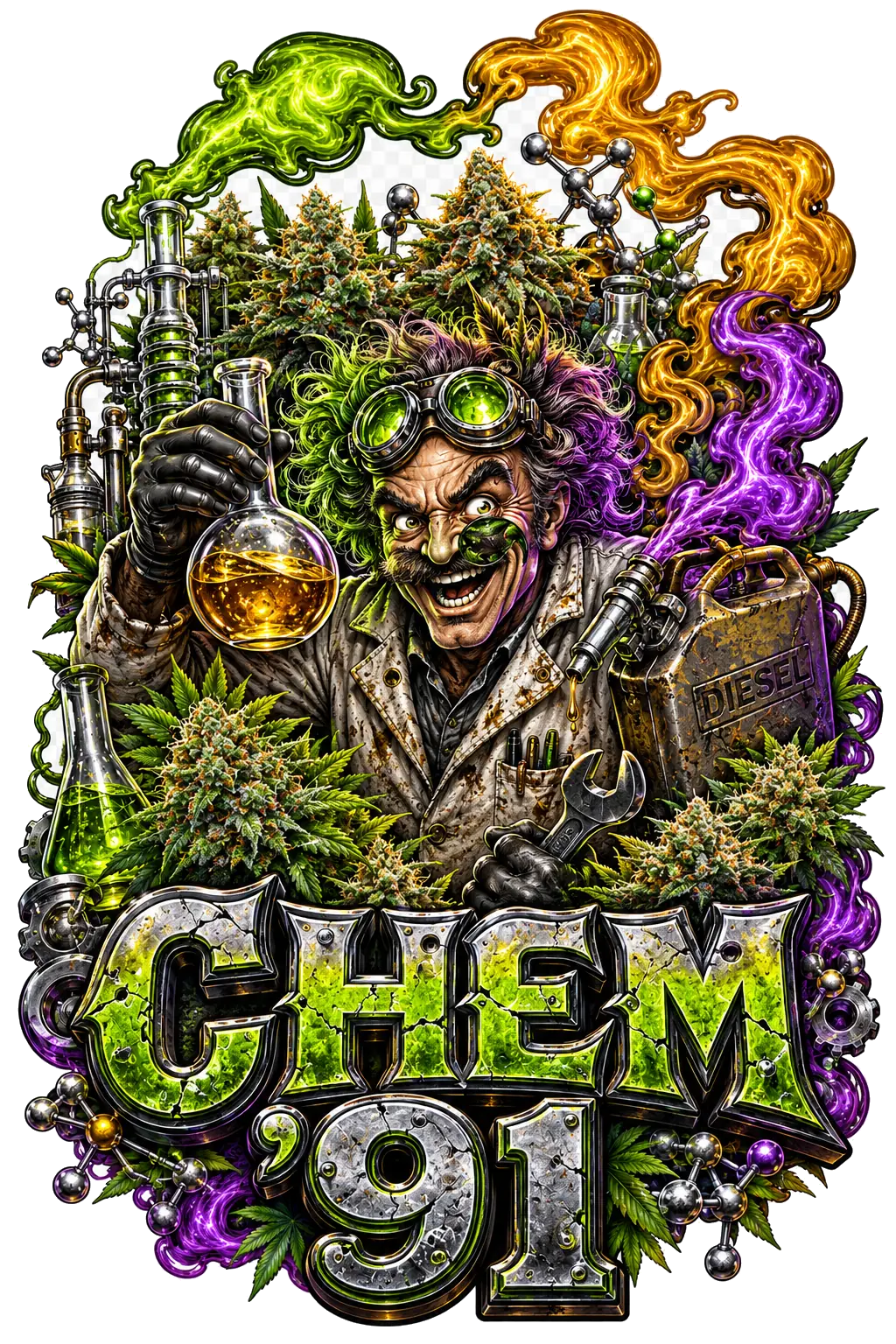 Chem '91 graphic T-shirt design