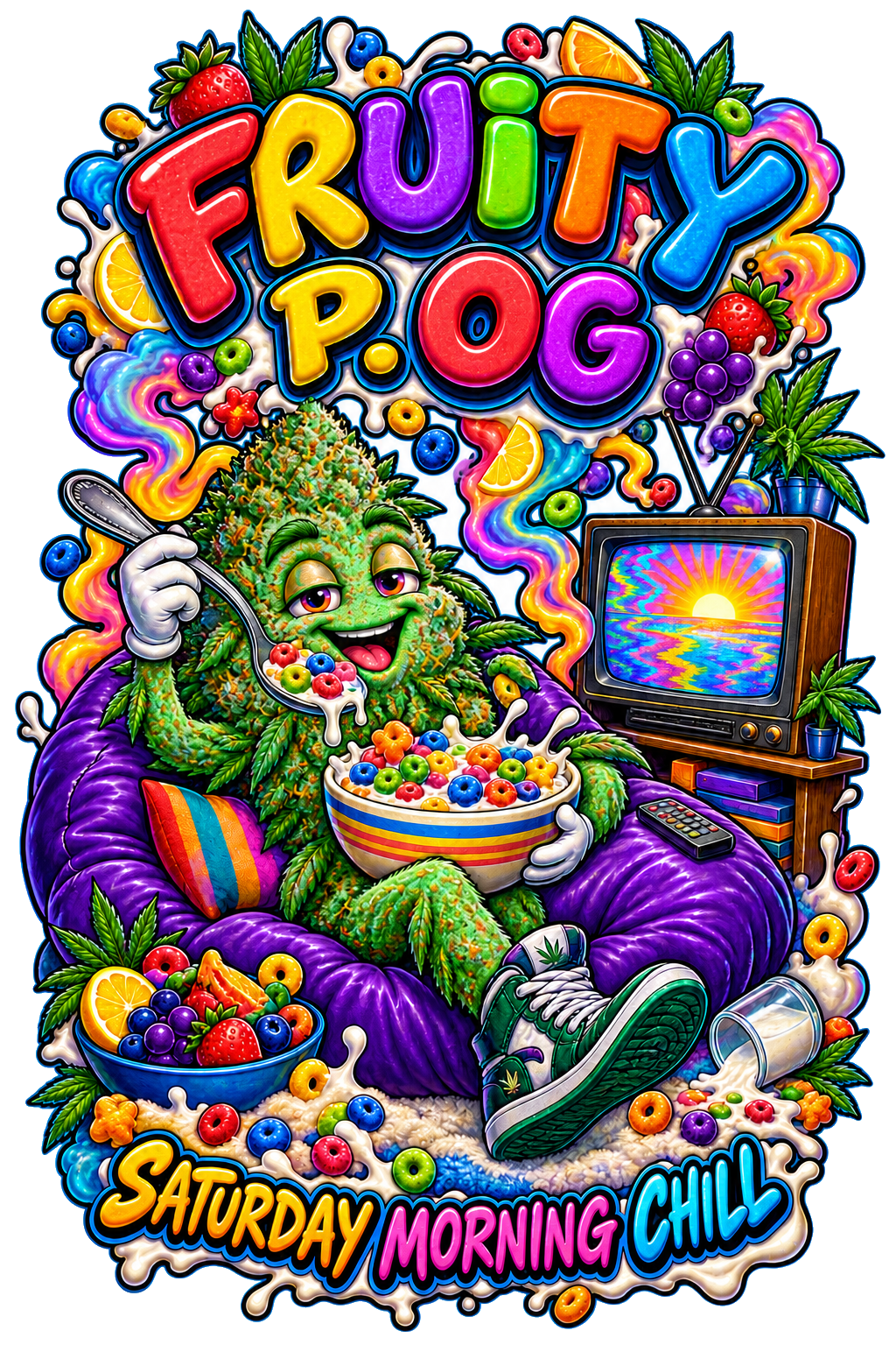 Fruity P. OG graphic T-shirt design