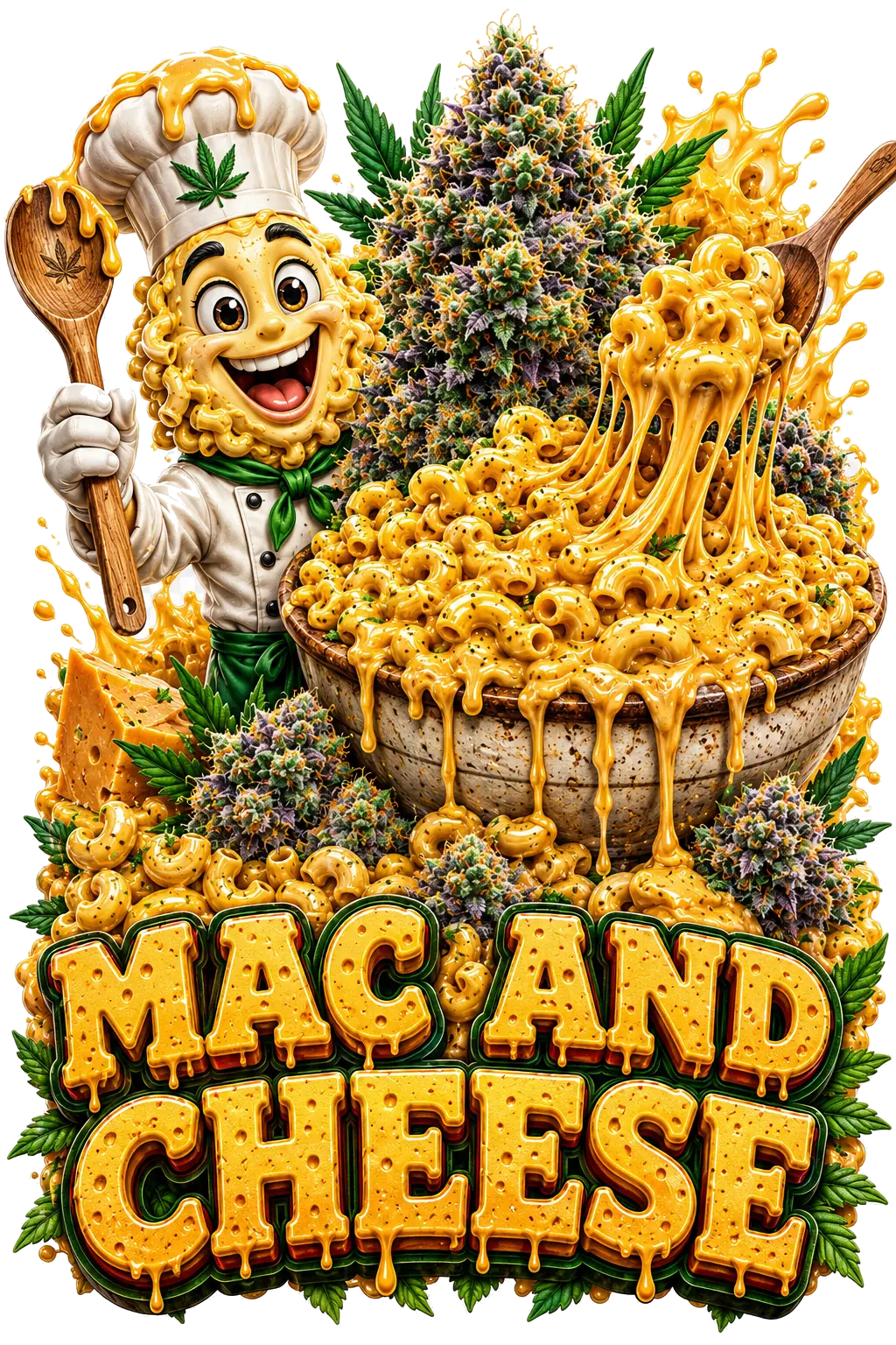 Mac and Cheese graphic T-shirt design