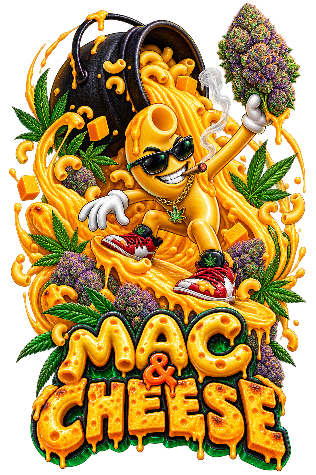 Mac & Cheese graphic T-shirt design