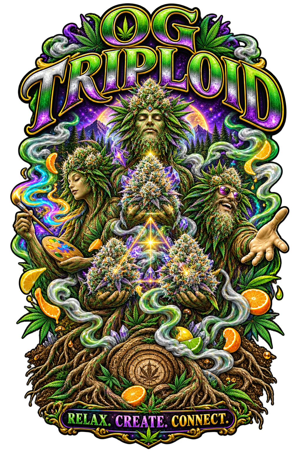 OG Triploid graphic T-shirt design