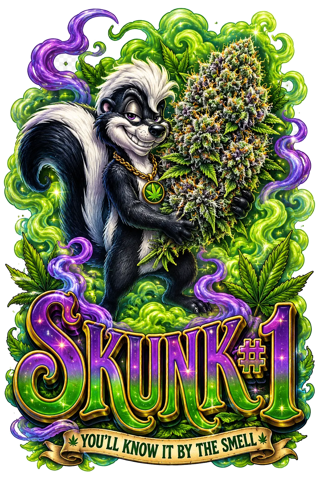 Skunk #1 graphic T-shirt design